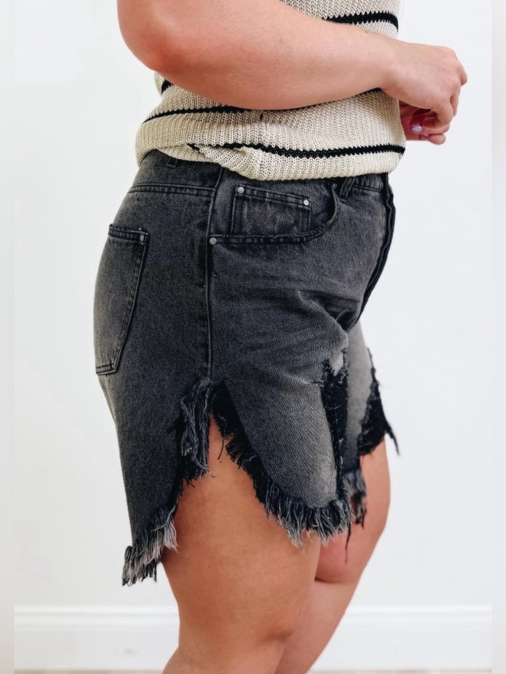 Distressed Denim Short - Picture 13 of 13